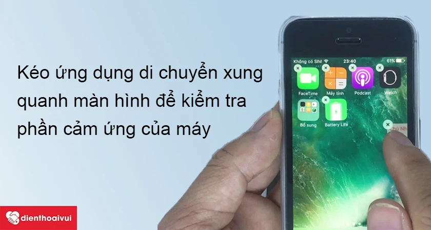K&eacute;o r&ecirc; một ứng dụng di chuyển to&agrave;n bộ phần m&agrave;n h&igrave;nh