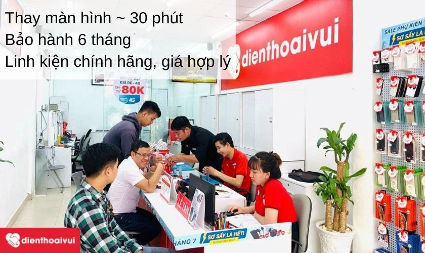 Thay m&agrave;n h&igrave;nh Samsung Galaxy M31 nhanh ch&oacute;ng, c&oacute; bảo h&agrave;nh tại Điện Thoại Vui