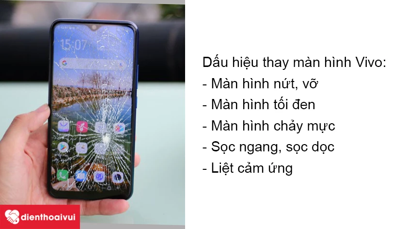 Dấu hiệu cho thấy bạn cần phải thay m&agrave;n h&igrave;nh cảm ứng Vivo