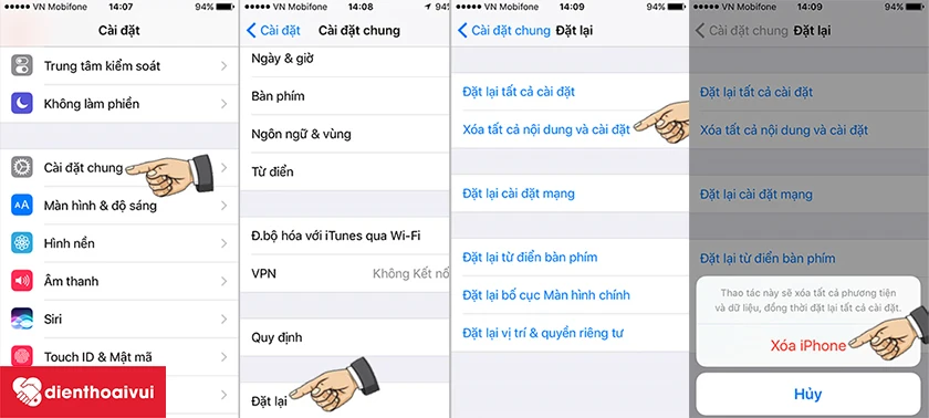 Khôi phục lại cài đặt gốc