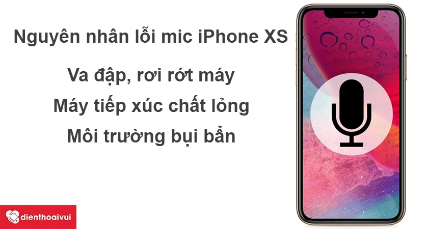 Nguyên nhân và dấu hiệu nhận biết lỗi mic iPhone XS