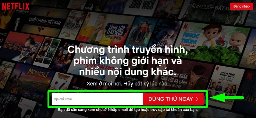 Đăng k&yacute; Netflix bằng thẻ ảo