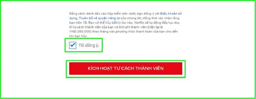 Ấn chọn K&iacute;ch hoạt với tư c&aacute;ch th&agrave;nh vi&ecirc;n