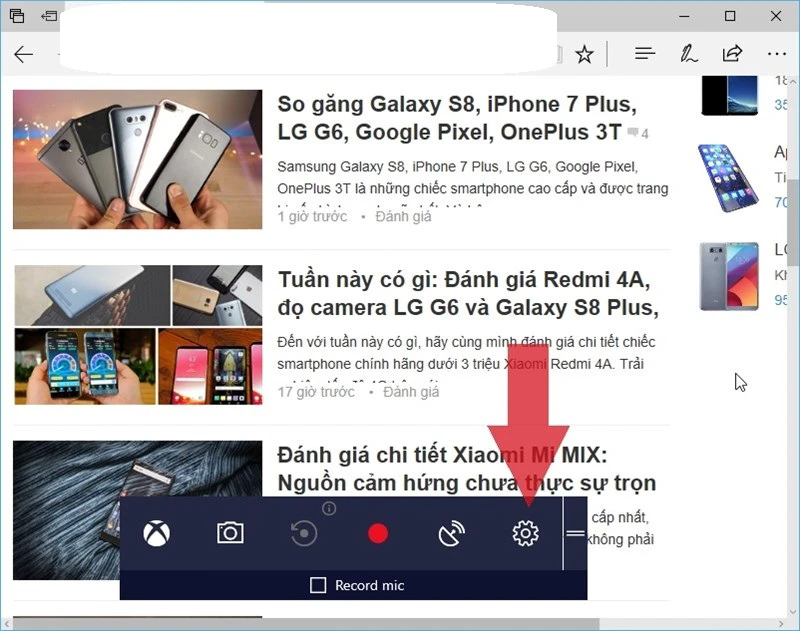 quay m&agrave;n h&igrave;nh win 10 với gamebar