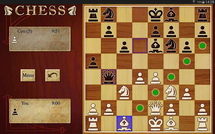 Chess -chơi cờ vua với m&aacute;y t&iacute;nh