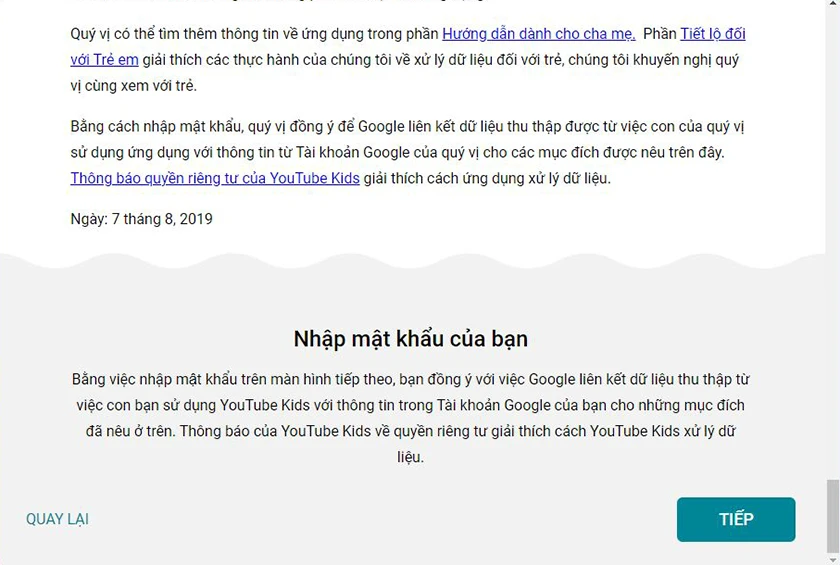 nhấn tiếp tục nếu đồng &yacute;