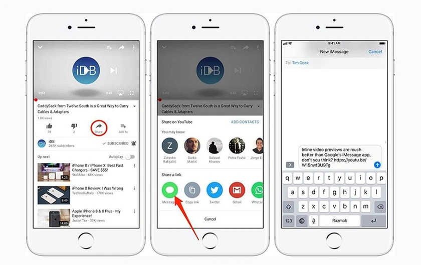C&aacute;ch chia sẻ video youtube l&ecirc;n Facebook Messenger bằng điện thoại&nbsp;