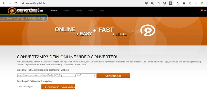 Bạn h&atilde;y d&aacute;n đường link v&agrave;o &ocirc; cần chuyển đổi