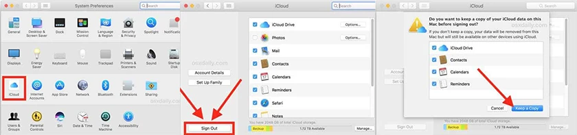 C&aacute;ch đăng xuất iCloud tr&ecirc;n Macbook