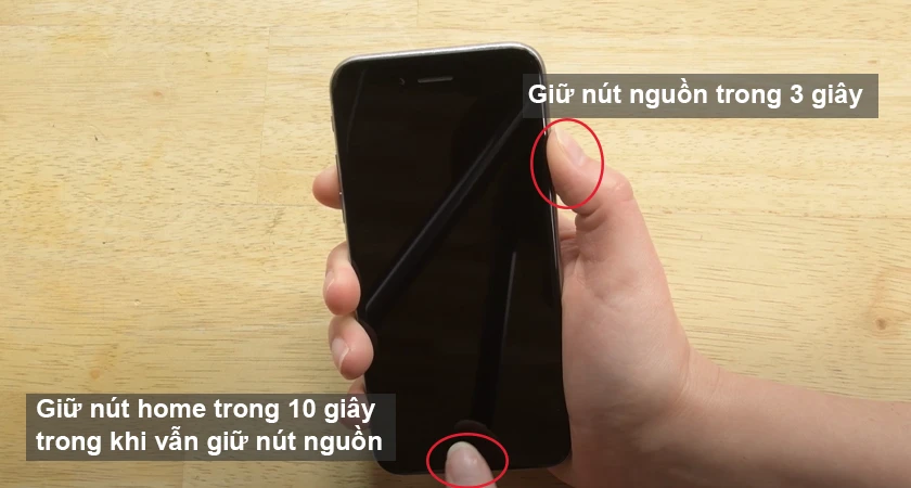 Đưa iPhone về DFU bằng n&uacute;t home vật l&yacute;