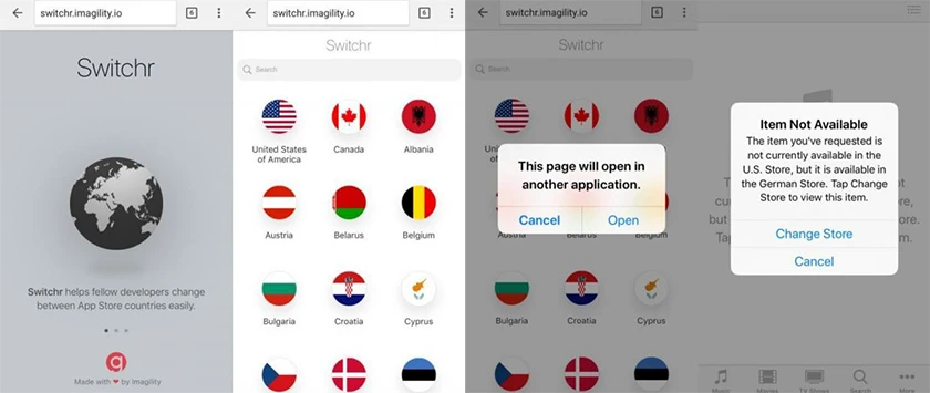 c&aacute;ch đổi v&ugrave;ng tr&ecirc;n iphone th&ocirc;ng qua ứng dụng b&ecirc;n thứ ba