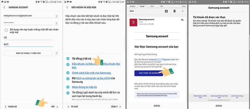 Samsung account tìm dùng để sử dụng các dịch vụ của hãng cũng như tìm định vụ điện thoại khi thất lạc