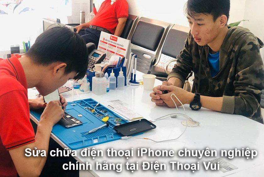 Dịch vụ sửa chữa điện thoại iPhone chuy&ecirc;n nghiệp, ch&iacute;nh h&atilde;ng tại Điện Thoại Vui