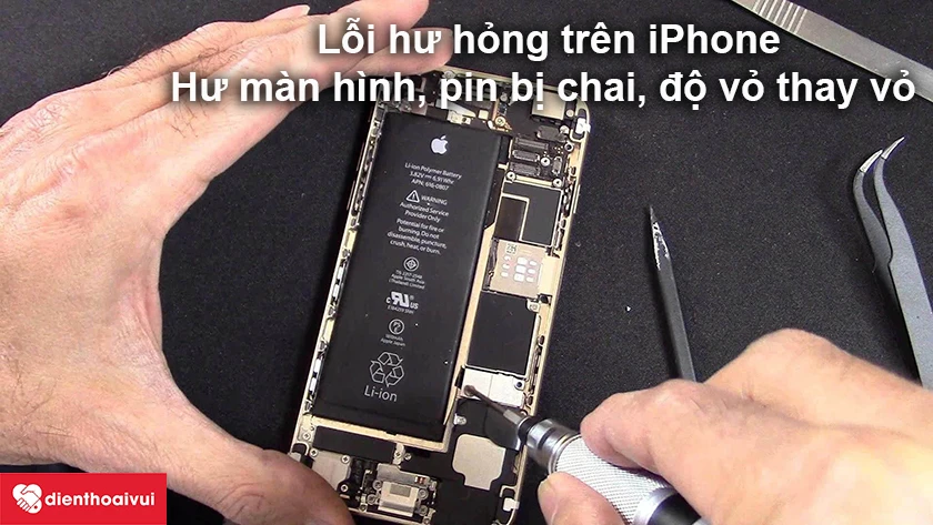 C&aacute;c lỗi hư hỏng thường gặp tr&ecirc;n điện thoại iPhone