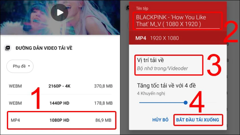 Tải video từ Youtube về điện thoại Android qua Videoder Youtube