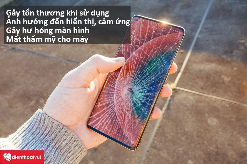 Hệ quả nếu như không thay kính Oppo Find X2 Pro