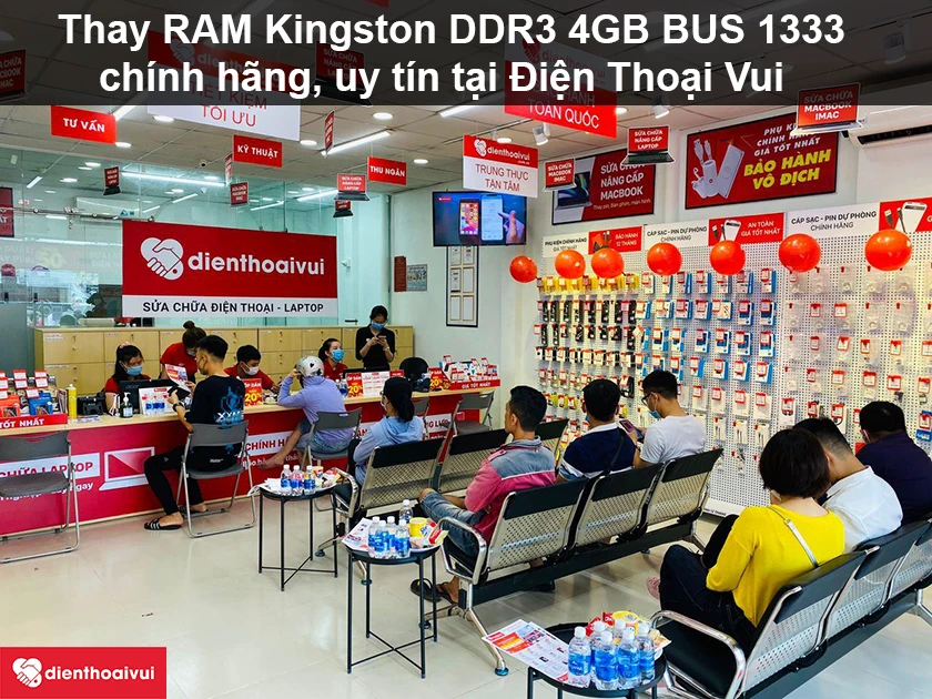 Thay RAM Kingston DDR3 4GB BUS 1333 ch&iacute;nh h&atilde;ng