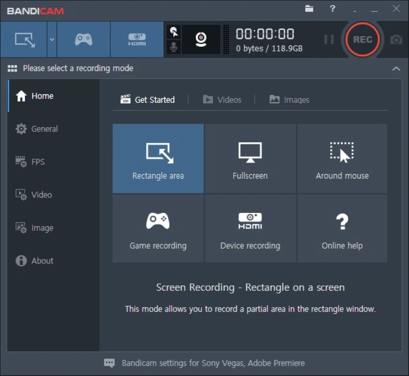 ứng dụng quay m&agrave;n h&igrave;nh pc Bandicam