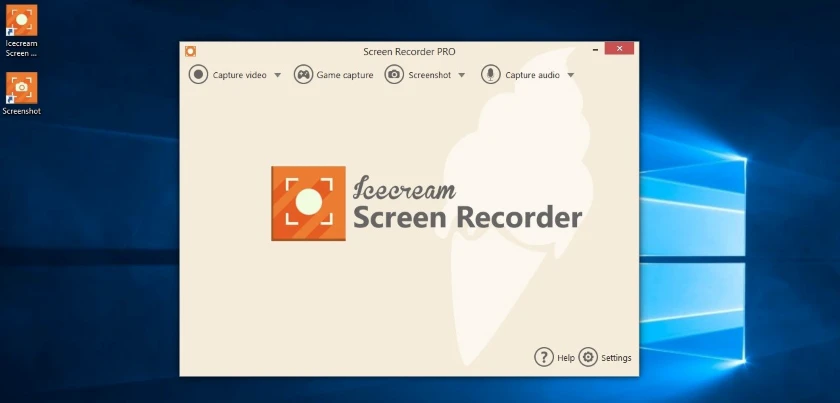 Phần mềm quay m&agrave;n h&igrave;nh win 10 bằng IceCream Screen Recorder