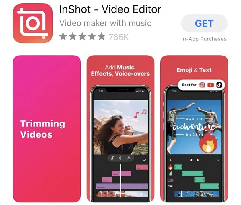 Ứng dụng l&agrave;m video Tik tok Trung Quốc - InShot&nbsp;