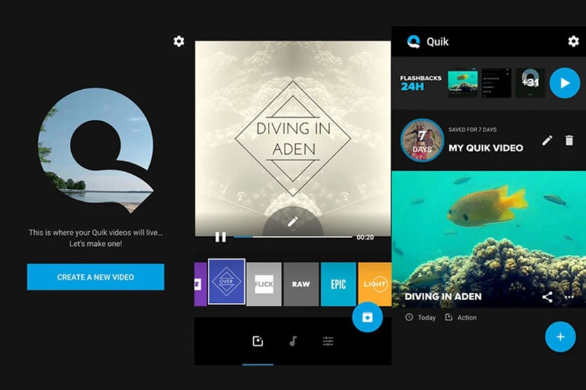 Tải app l&agrave;m video tik tok Trung Quốc - Quik&nbsp;