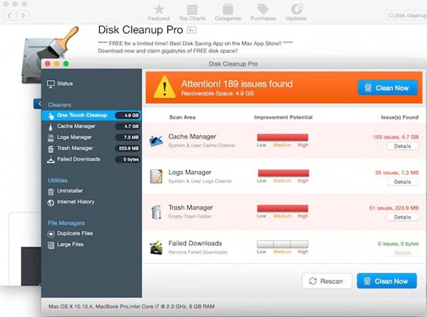 phần mềm dọn r&aacute;c m&aacute;y t&iacute;nh CleanUp