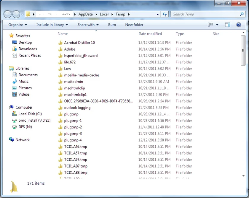 Empty Temp Folder