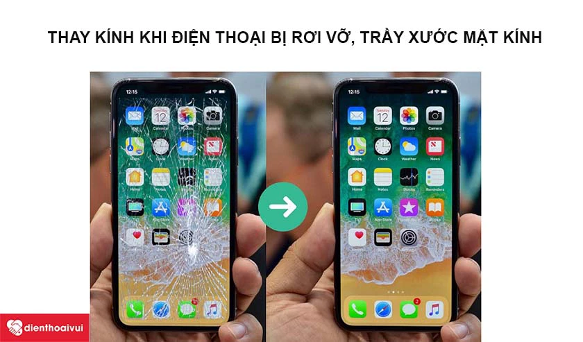 Thay kính điện thoại và thay màn hình có khác nhau không?