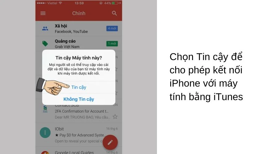 C&aacute;ch kết nối iPhone với m&aacute;y t&iacute;nh Win 10 bằng iTunes