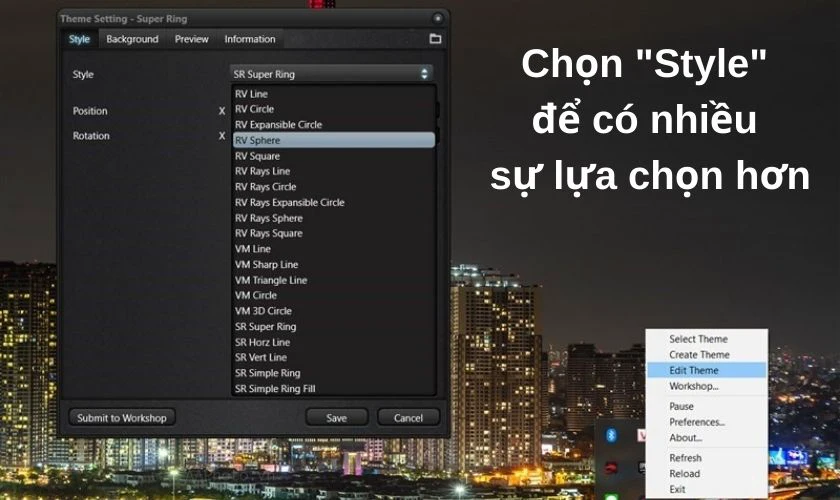 Phần mềm X Music Visualizer l&agrave;m video s&oacute;ng nhạc c&oacute; nhiều lựa chọn style cho bạn
