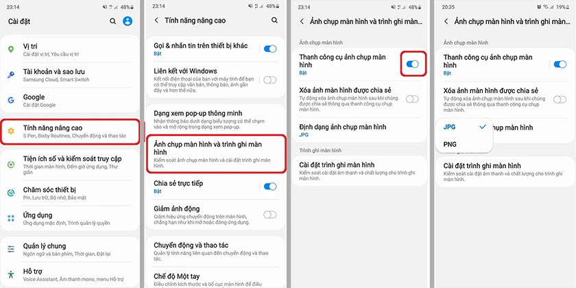 Cách chụp màn hình cuộn trên Samsung