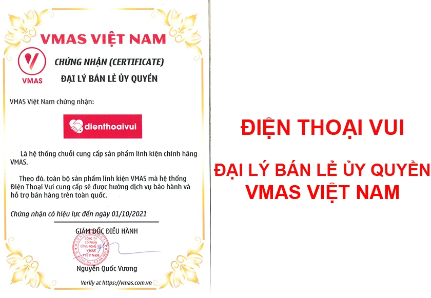 Điện Thoại Vui &ndash; Đại l&yacute; ủy quyền ch&iacute;nh h&atilde;ng của Vmas tại Việt Nam