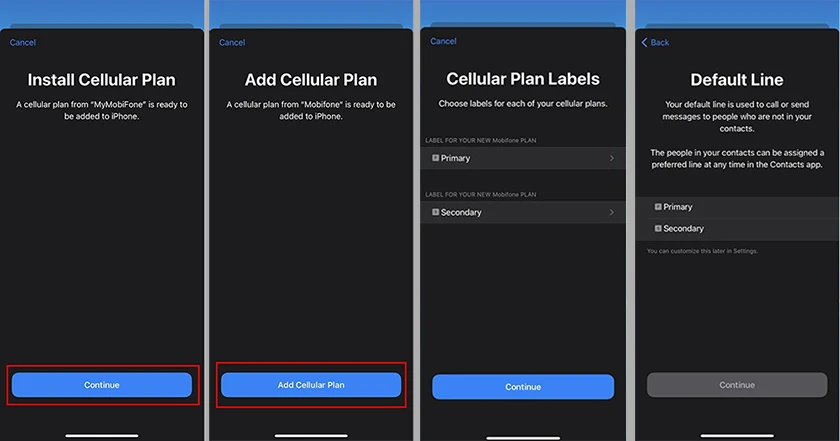 Đổi esim mobifone online qua ứng dụng My MobiFone