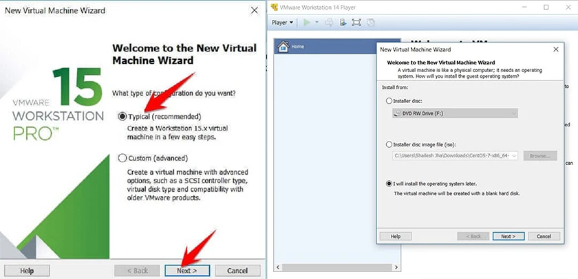 Hướng dẫn c&agrave;i đặt phần mềm VMware