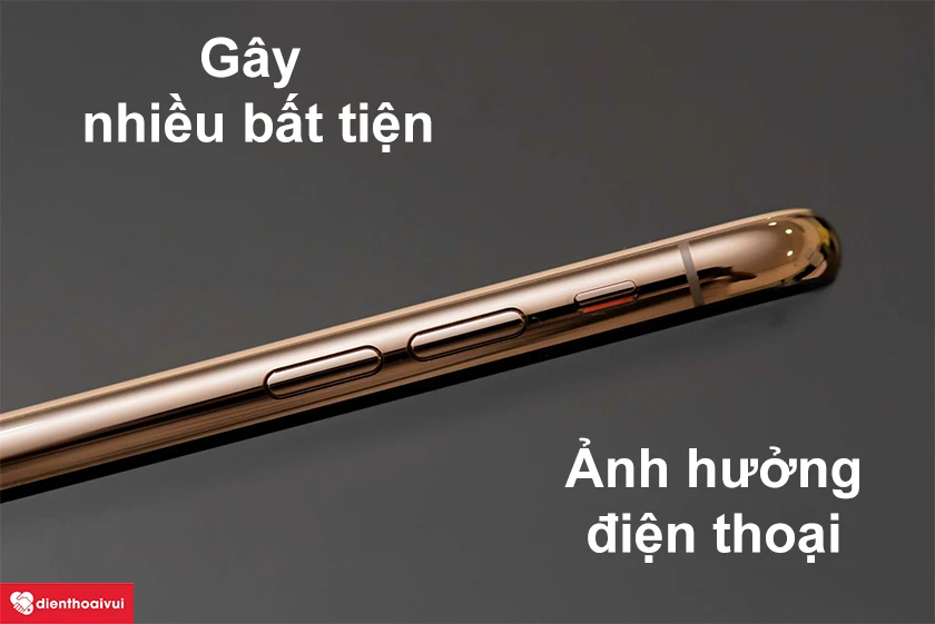 Kh&oacute; sử dụng k&eacute;o theo nhiều bất tiện v&igrave; lỗi hư c&aacute;p volume tr&ecirc;n iPhone XS