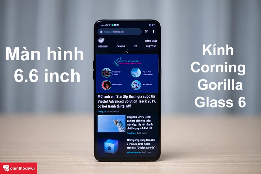 Oppo Reno 10X Zoom - Cấu h&igrave;nh mạnh, m&agrave;n h&igrave;nh tr&agrave;n viền 6.6 inch