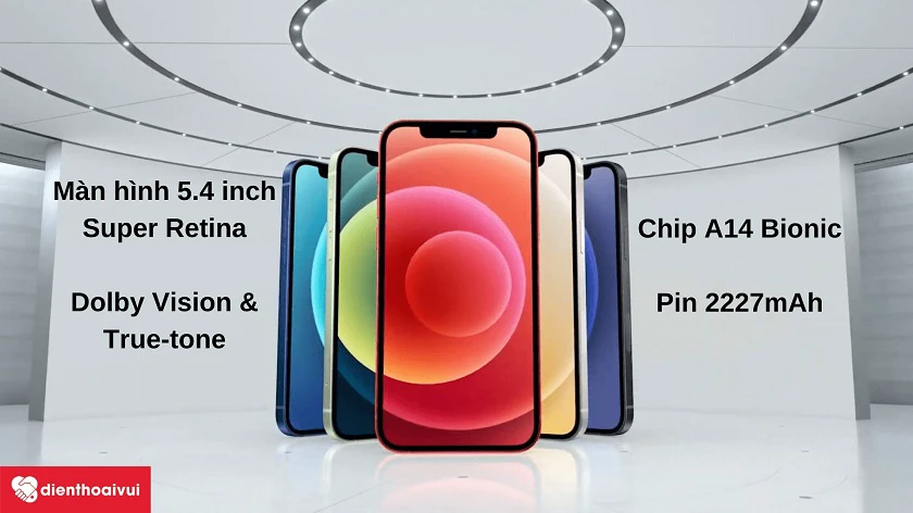 Màn hình Super Retina XDR 5.4 inch, chip Apple A14 Bionic, pin 2227mAh