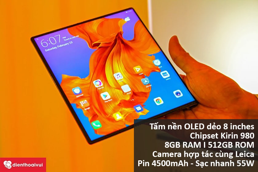 Huawei Mate X &ndash; Điện thoại với m&agrave;n h&igrave;nh OLED dẻo được thương mại đầu ti&ecirc;n