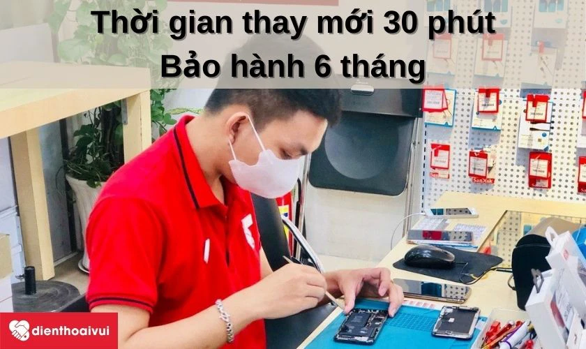 Dịch vụ thay m&agrave;n h&igrave;nh iPhone 12 Mini ch&iacute;nh h&atilde;ng, gi&aacute; rẻ tại Điện Thoại Vui