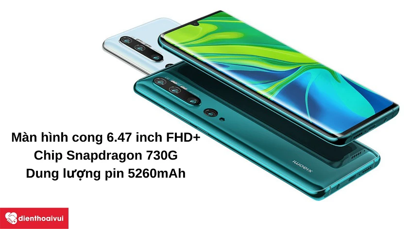 Đi&ecirc;̣n thoại Xiaomi Mi Note 10 - Màn hình cong Full HD