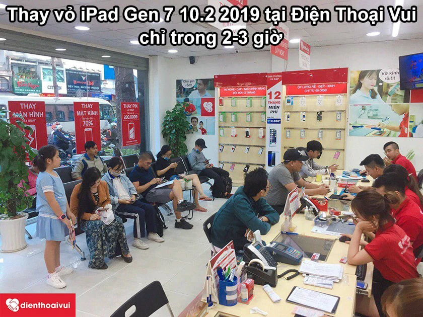 Dịch vụ thay vỏ iPad Gen 7 10.2 2019 ch&iacute;nh h&atilde;ng, uy t&iacute;n tại Điện Thoại Vui