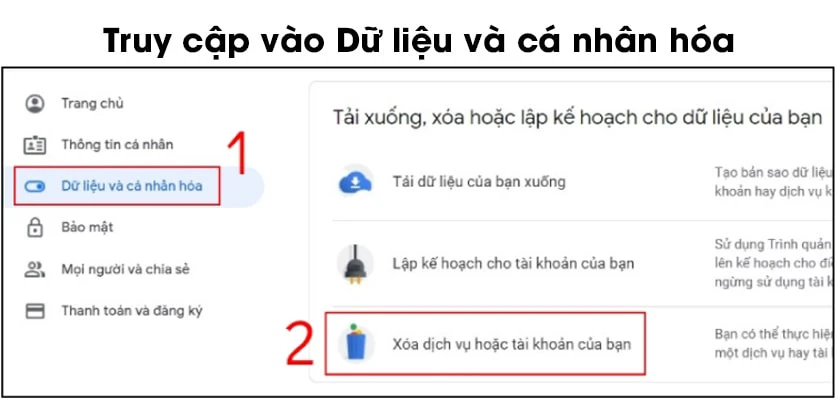 Hướng dẫn x&oacute;a t&agrave;i khoản Gmail vĩnh viễn tr&ecirc;n m&aacute;y t&iacute;nh