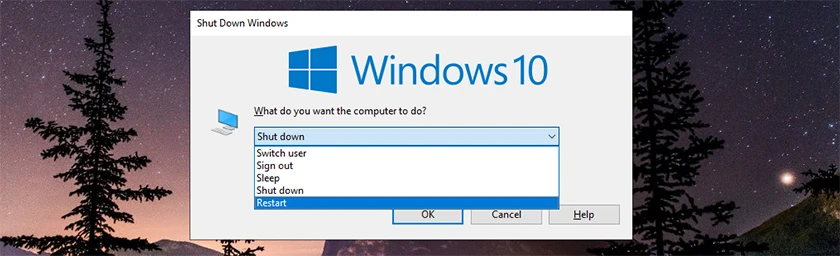 Khởi động lại máy tính, laptop khi máy tính không nhận tai nghe