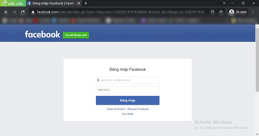 C&aacute;ch đăng nhập Instagram bằng t&agrave;i khoản Facebook