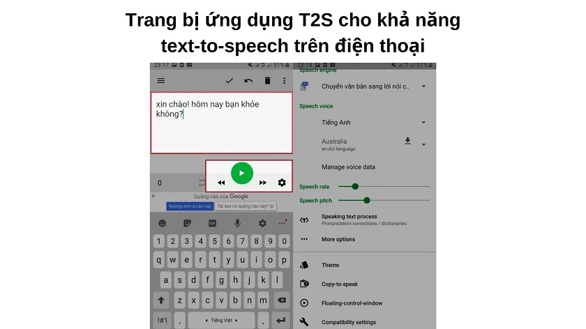Phần mềm chuyển văn bản th&agrave;nh giọng n&oacute;i tiếng Anh T2S