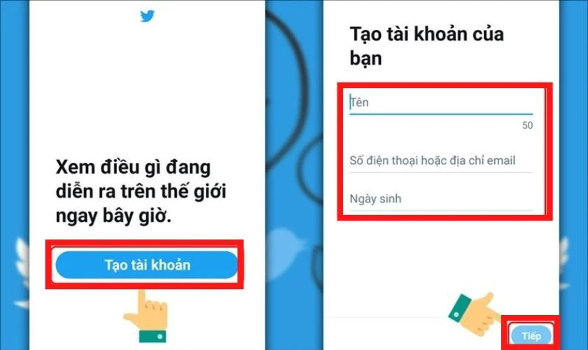 Cách tạo tài khoản twitter
