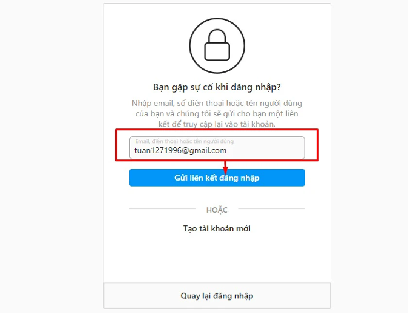 C&aacute;ch đăng nhập Instagram khi qu&ecirc;n mật khẩu