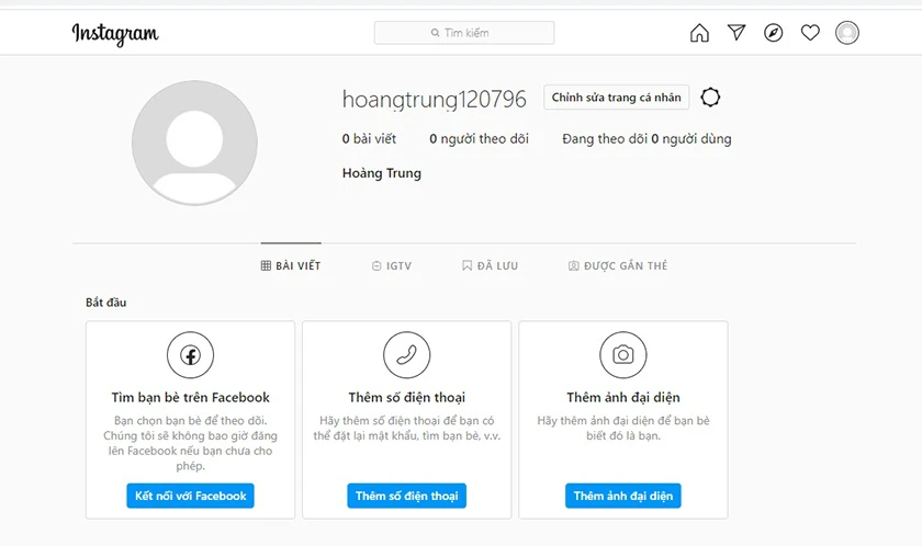 Đăng k&yacute; th&ocirc;ng qua website Instagram