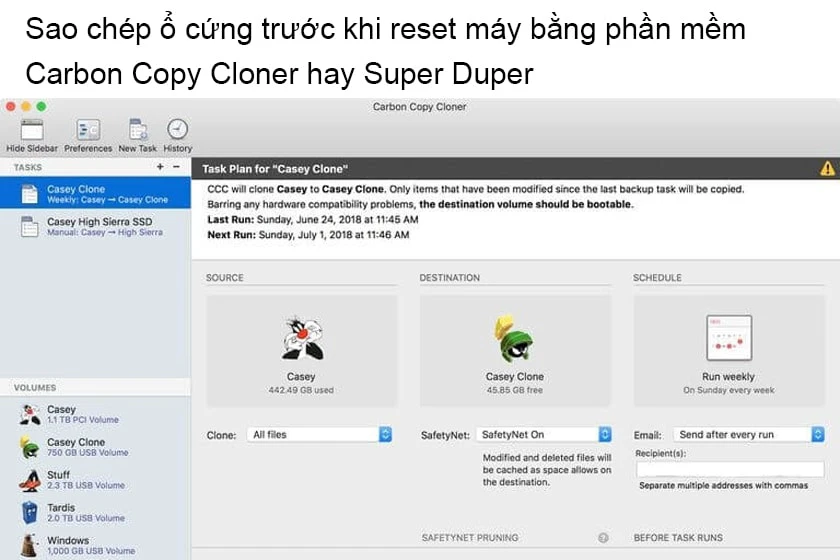 Lưu lại c&aacute;c dữ liệu tr&ecirc;n ổ cứng trước khi tiến h&agrave;nh reset macbook pro / air