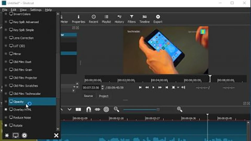 Phần mềm bi&ecirc;n tập video Shotcut